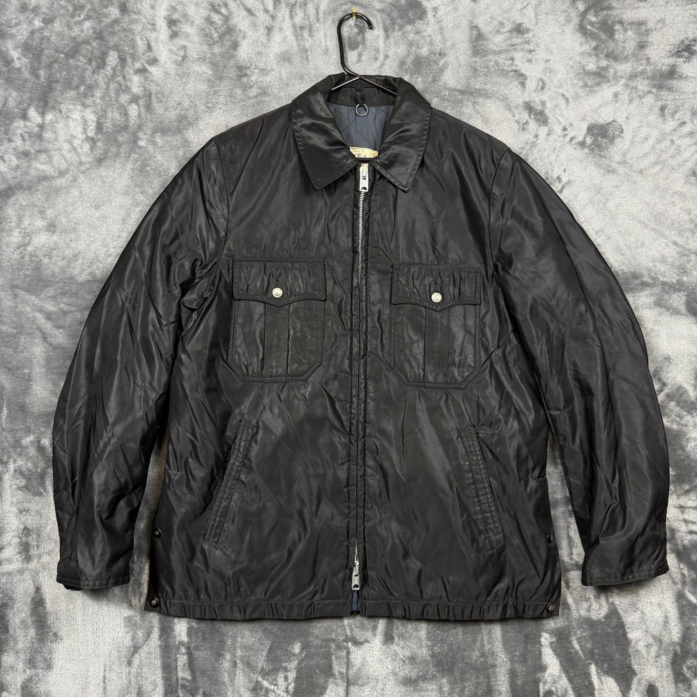 West Point Police Regulation Jacket Mens 42 Long Black Skinner Twill Nylon Talon